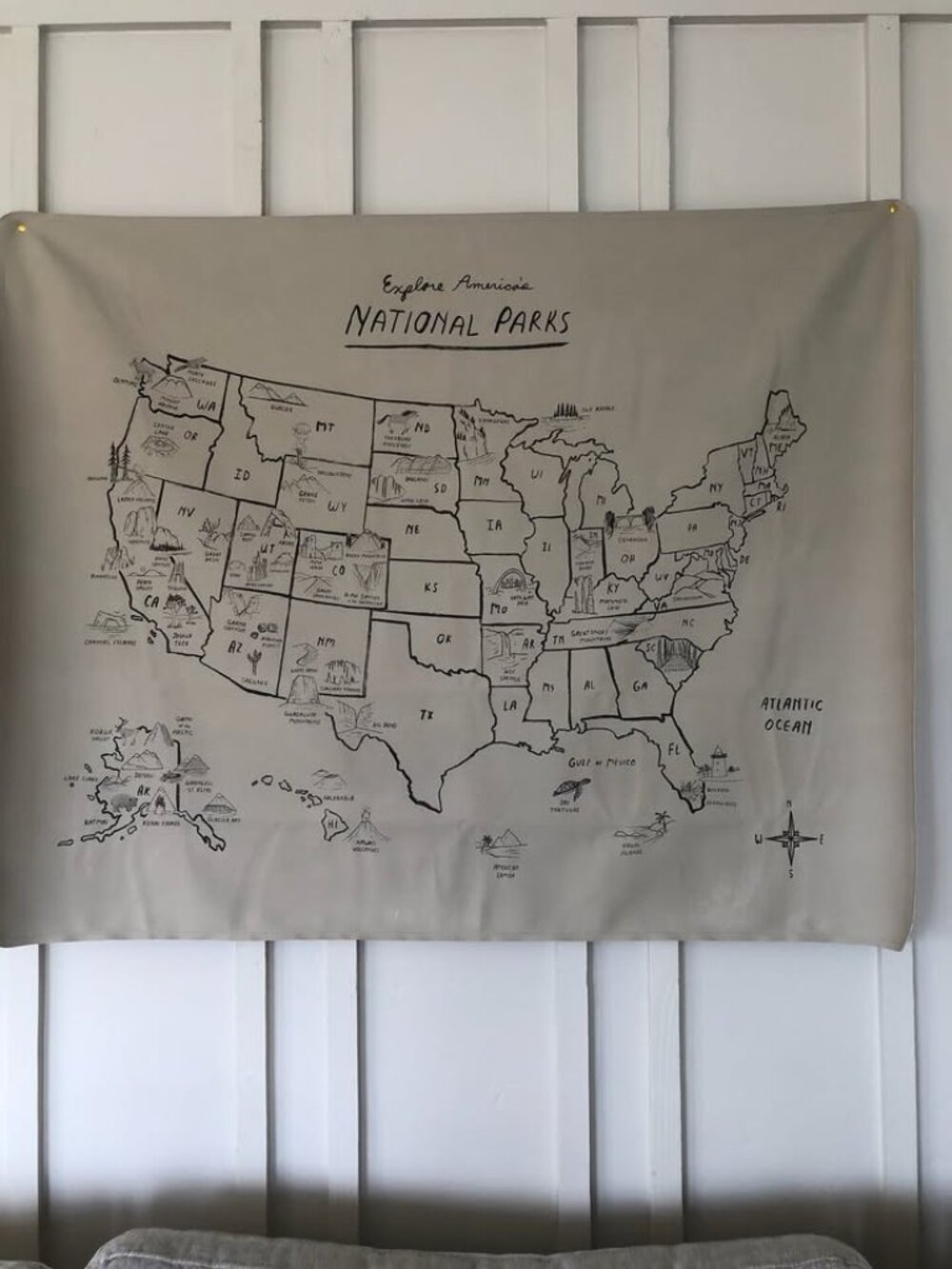 GATHRE National Parks USA Map